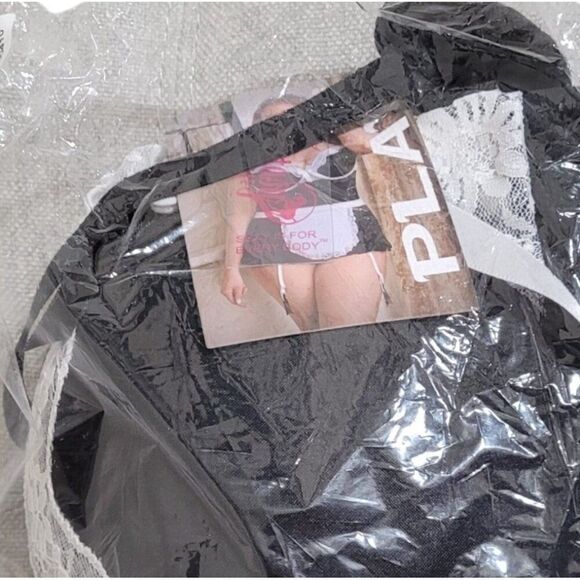 NEW Plus Size 1X/2X Fantasy Lingerie PLAY Sexy Night‎ Service Maid Costume - Picture 4 of 11